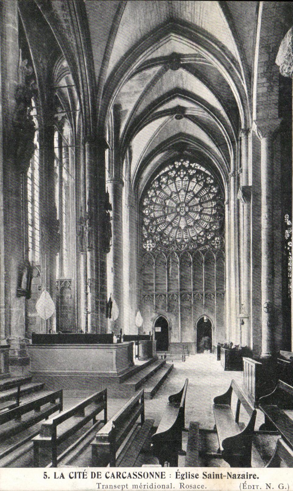 CPA La Cite De Carcassonne Eglise Saint Nazaire