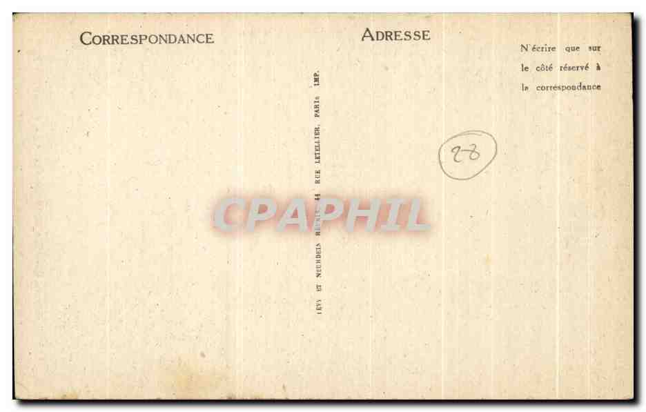 CPA Chartres La Cathedrale La Facade — Verso