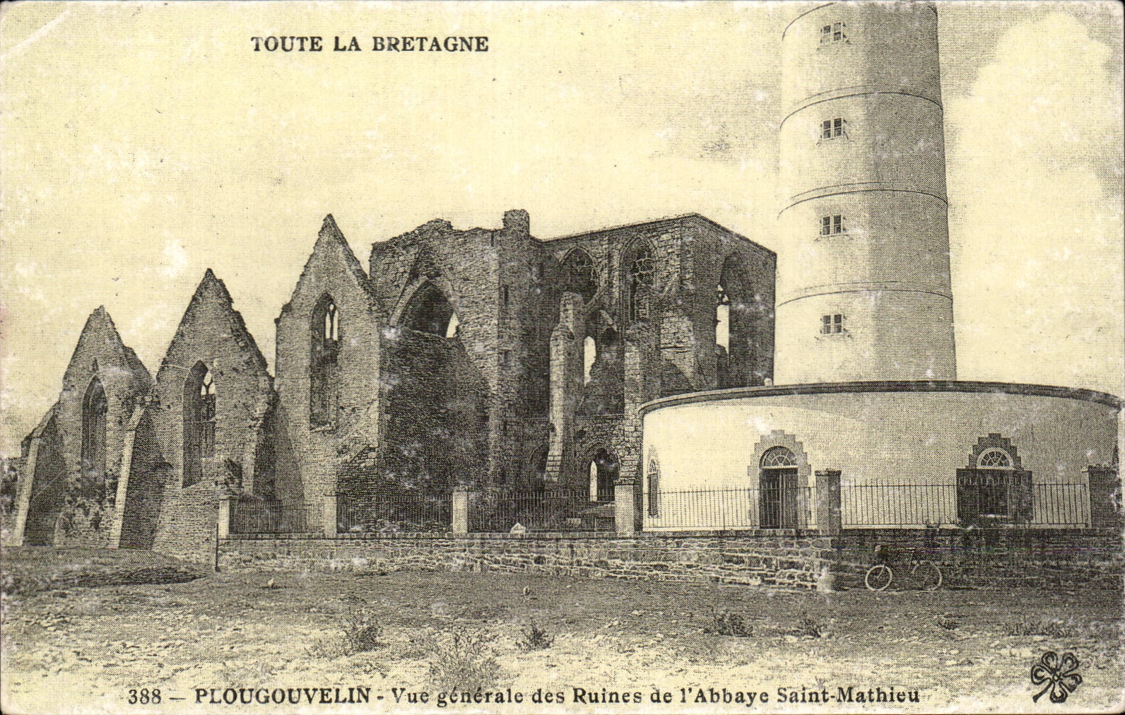 REPRO Plougouvelin Vue Generale des Ruines de L'Abbaye Saint Mathieu