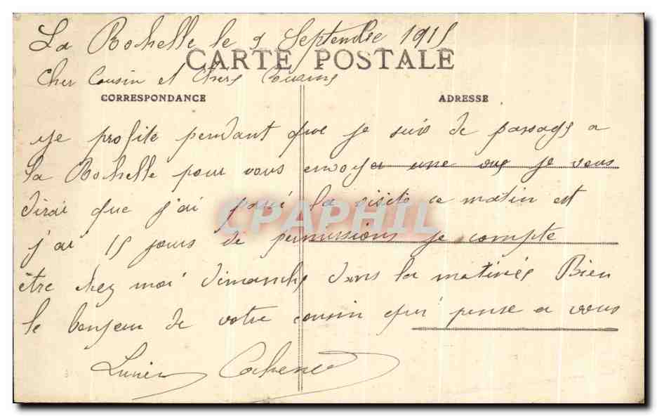 La Rochelle — Quai Duperré — R. Bergevin éditeur, 66, rue des Merciers, La Rochelle — n° 401 — Rückseite