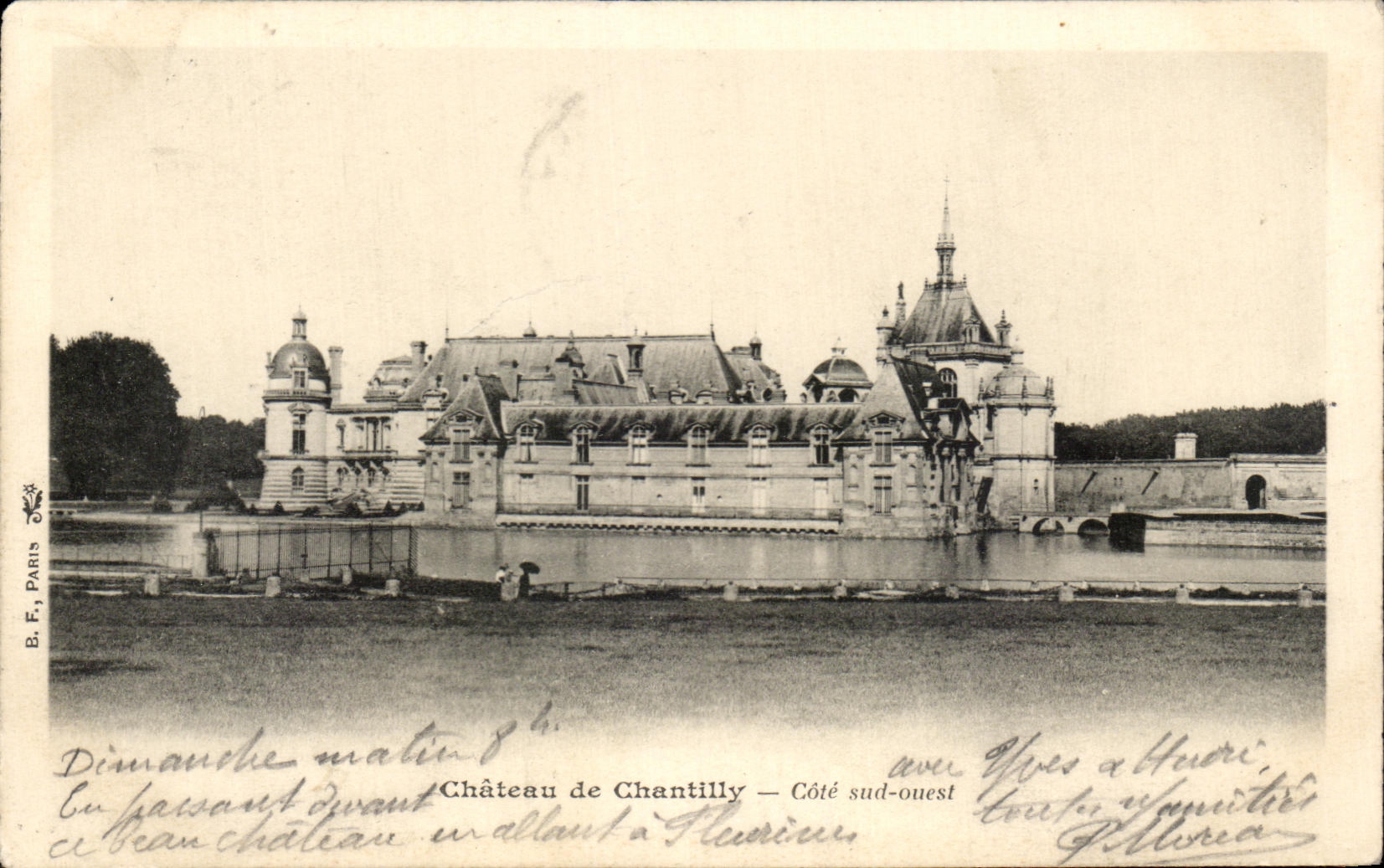 Château de Chantilly — Côté sud-ouest — B. F., Paris