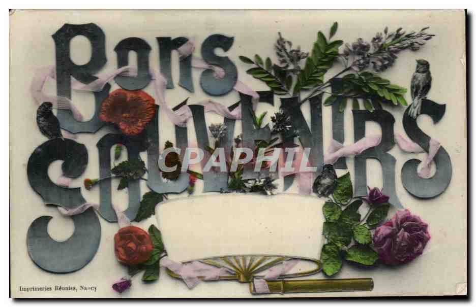 CPA Fantaisie Bons Souvenirs