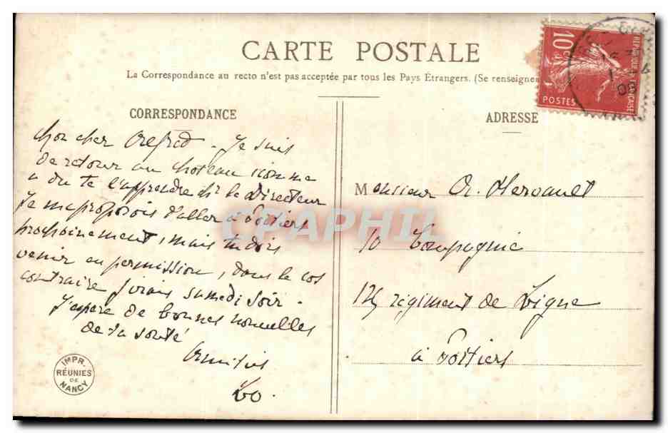 CPA Fantaisie Bons Souvenirs — Rückseite