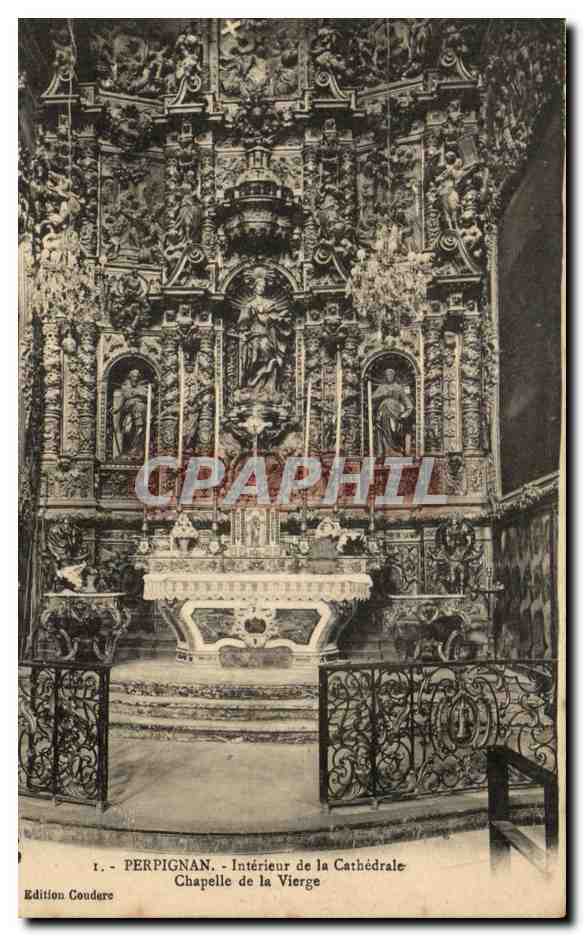 CPA Perpignan Interieur de la Cathedrale Chapelle de la Vierge
