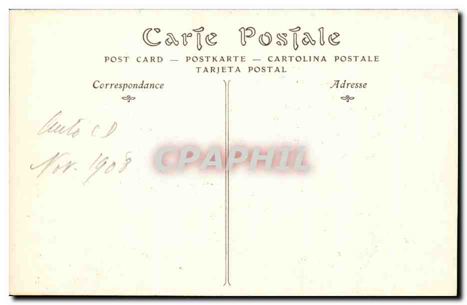 CPA Langeais Porte d'entree du Chateau — Rückseite
