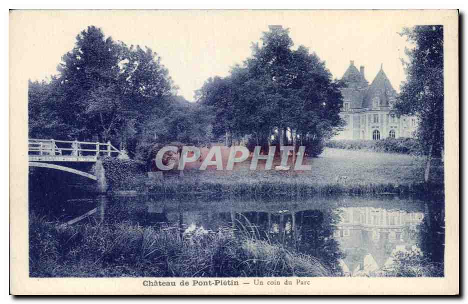 CPA Chateau de Pont Pietin Un coin du Parc