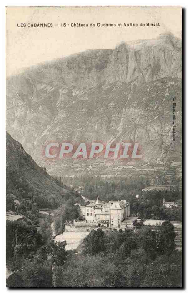CPA Les Cabannes Chateau de Gudanes et Vallee de Sinsat