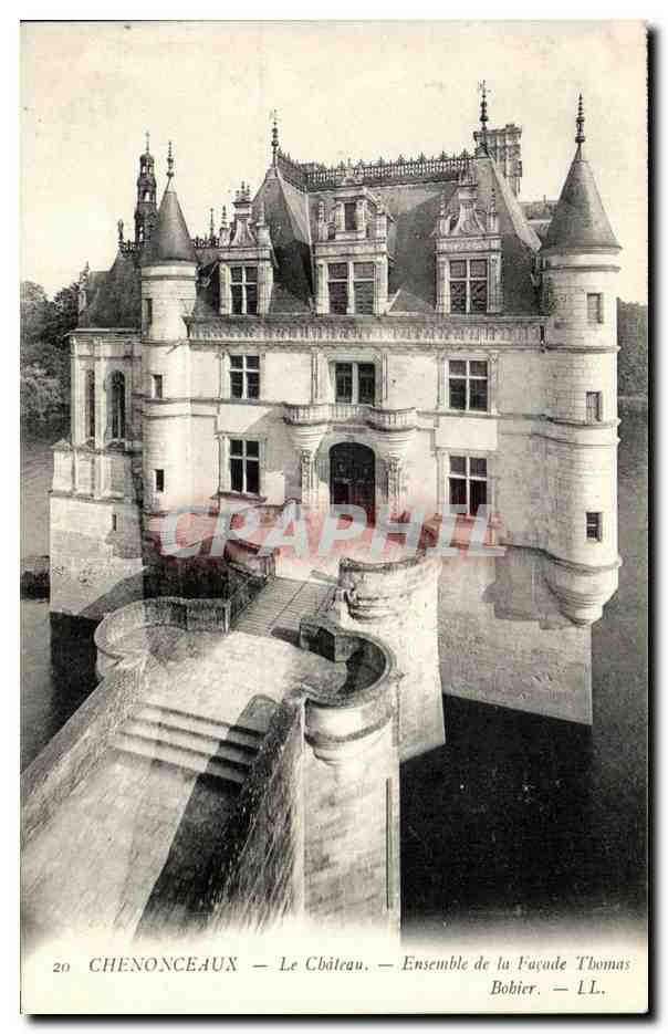 CPA Chenonceaux Le chateau Ensemble de la Facade Thomas Bobier
