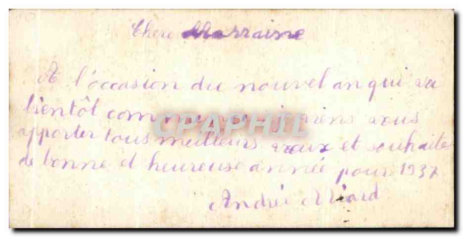 CPA Fantaisie Fleurs Bonne Annee Fer a cheval — Rückseite