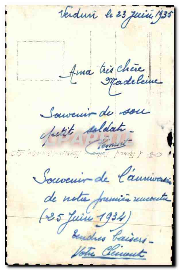 CPA Fantaisie Couple Fleur — Rückseite
