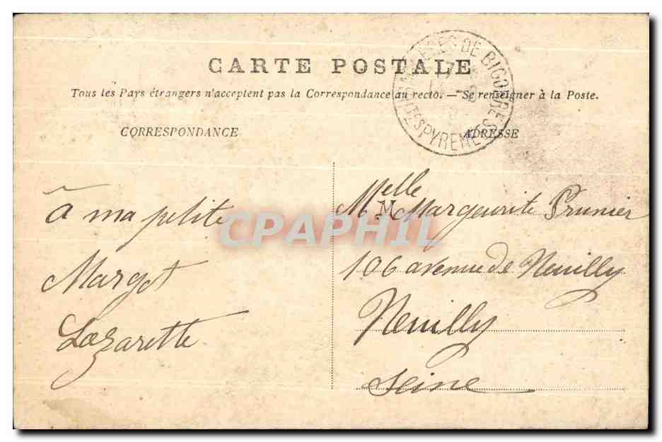 Les Pyrénées — La Brèche de Rolland — A. Villatte, éditeur, Tarbes — Verso