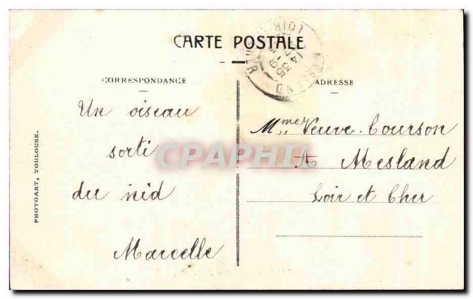 CPA Bordeaux Les Allees de Tourny Tramway — Verso