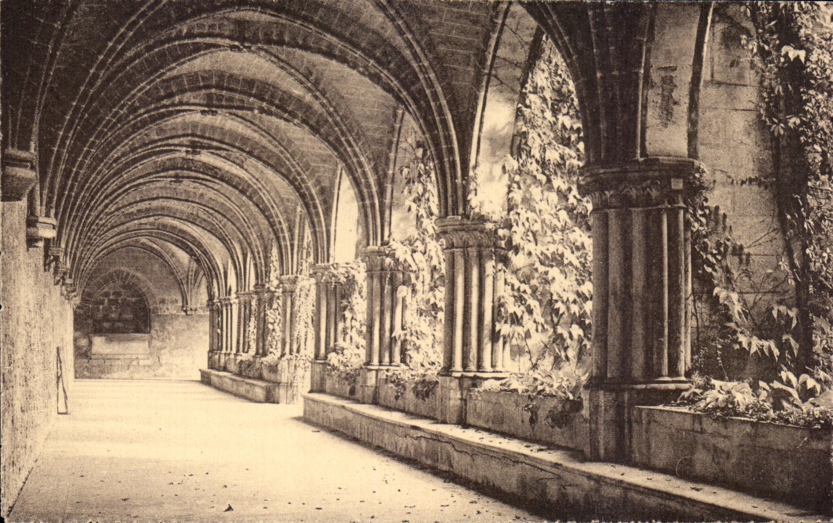 CPA Abbaye de Royaumont Asniere sur Oise Cloitre