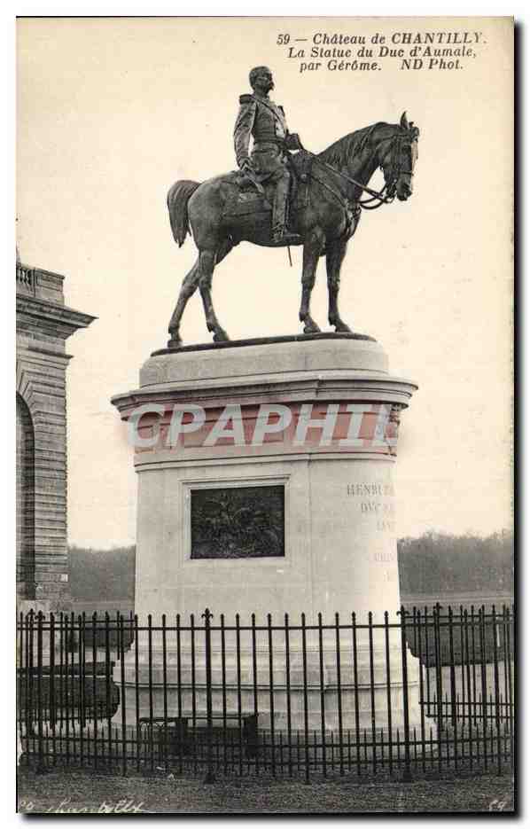 Château de Chantilly — Statue des Herzogs von Aumale von Gérôme — ND Phot.