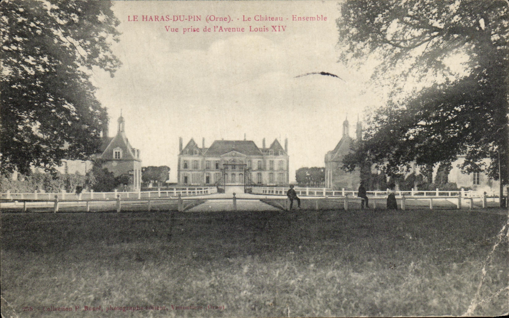 CPA Le Haras Du Pin LE Chateau Ensemble Vue Prise De L'Avenue Louis XIV