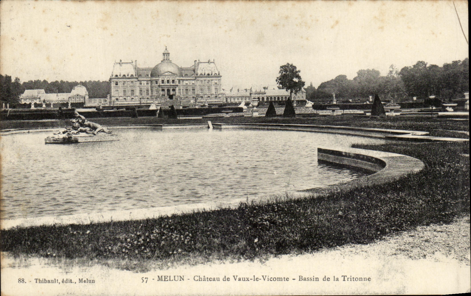 CPA Melun Chateau De Vaux Le Vicomte Bassin De La Tritonne