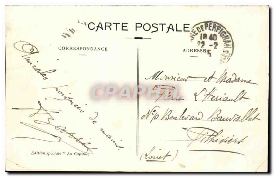 Toulouse - L'Hôtel-Dieu — Édition spéciale "Au Capitole" — Verso