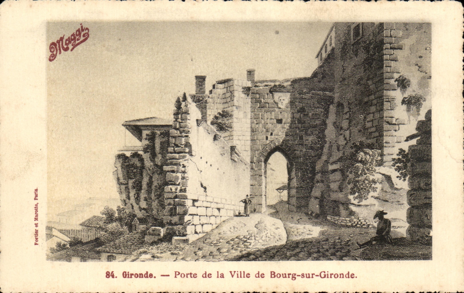 CPA Gironde Porte De La Ville De Bourg Sur Gironde