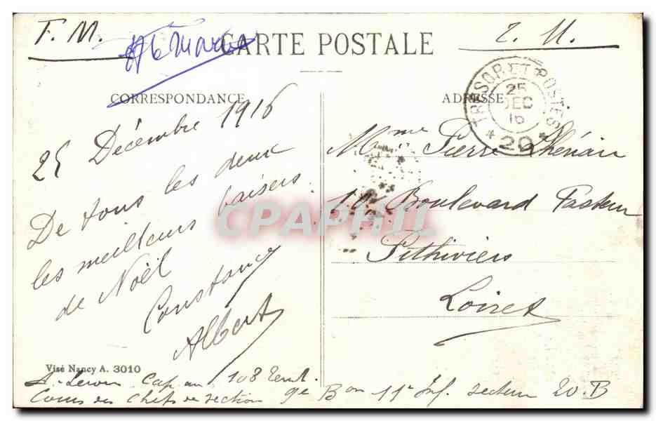 CPA Saint Dizier L'Hotel De Ville — Rückseite