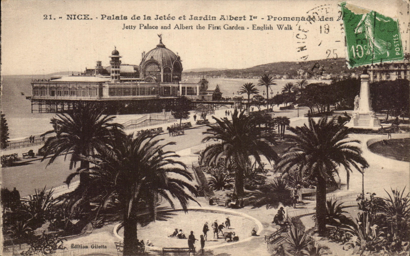CPA Nice Palais de la Jetee et Jardin Albert 1er