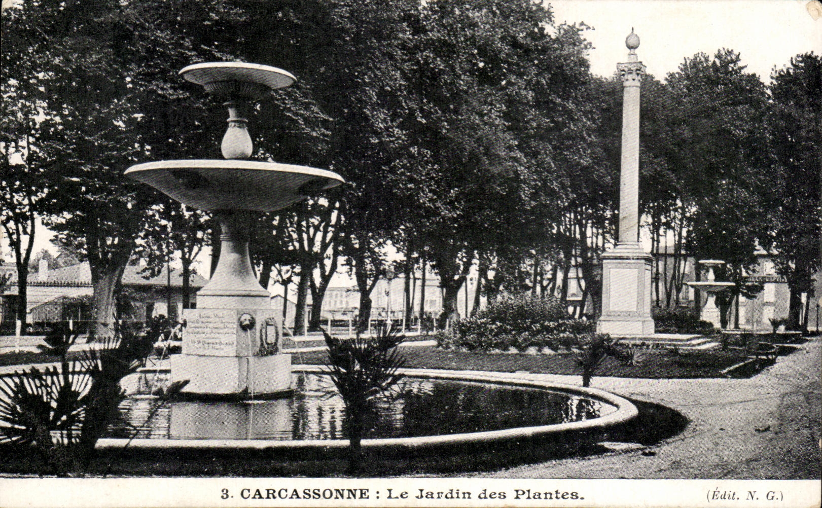 CPA Carcassonne Le Jardin des Plantes