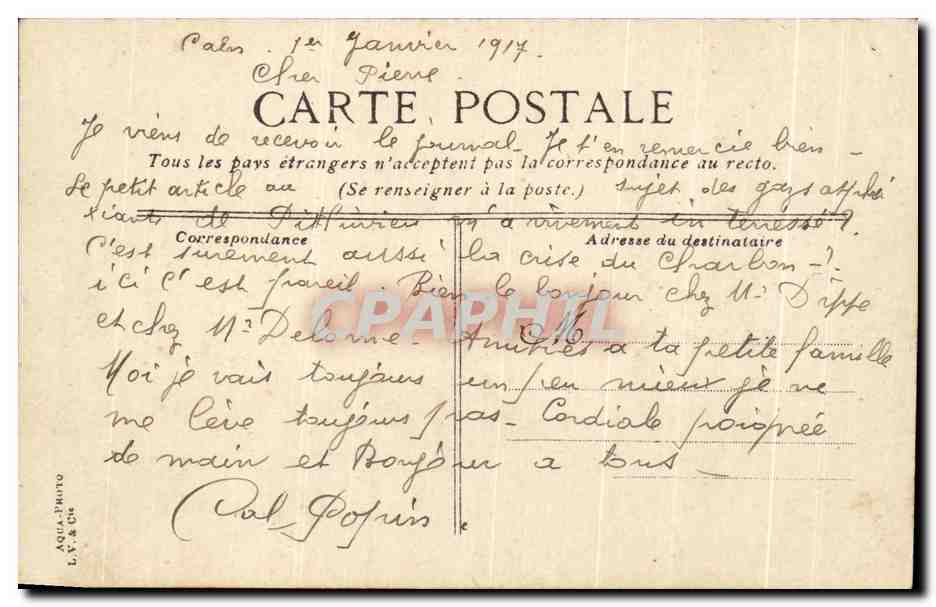 CPA Caen Eglise de Vaucelles  — Verso