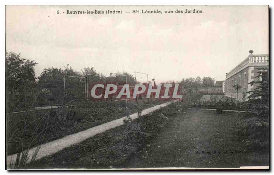 Rouvres-les-Bois (Indre) — Ste-Léonide, vue des Jardins — A. Mauphil, plâtre à Louvres