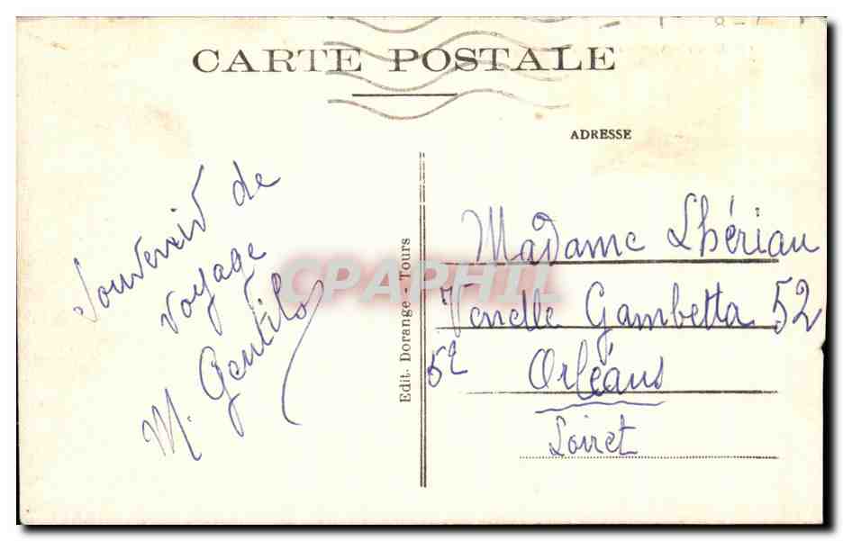 CPA Eguzon Le Barrage la Vanne et la Cascade — Rückseite