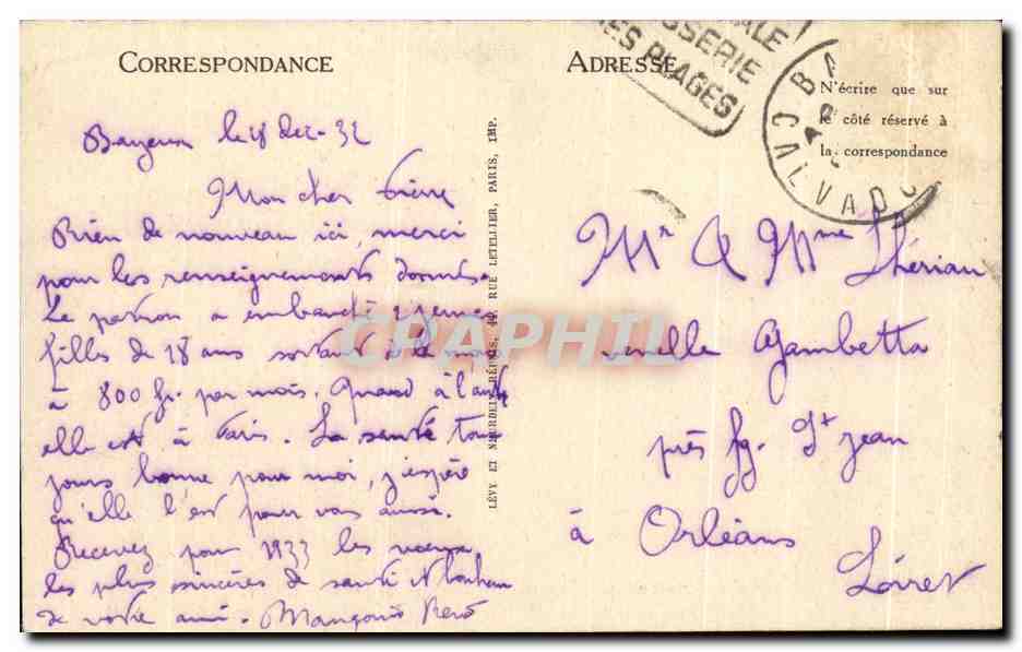 Bayeux — La rue du Général de Dais — LL. — N° 71 — Reverso
