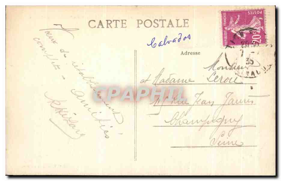 CPA Cote De Nacre Lion Sur Mer Villa Bella Vista La Promenade — Verso