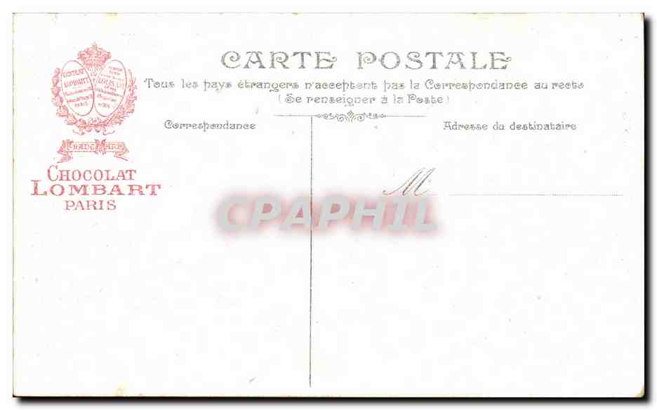 Paris-Plage - Le Château — Chocolat Lombart, éditeur — Rückseite