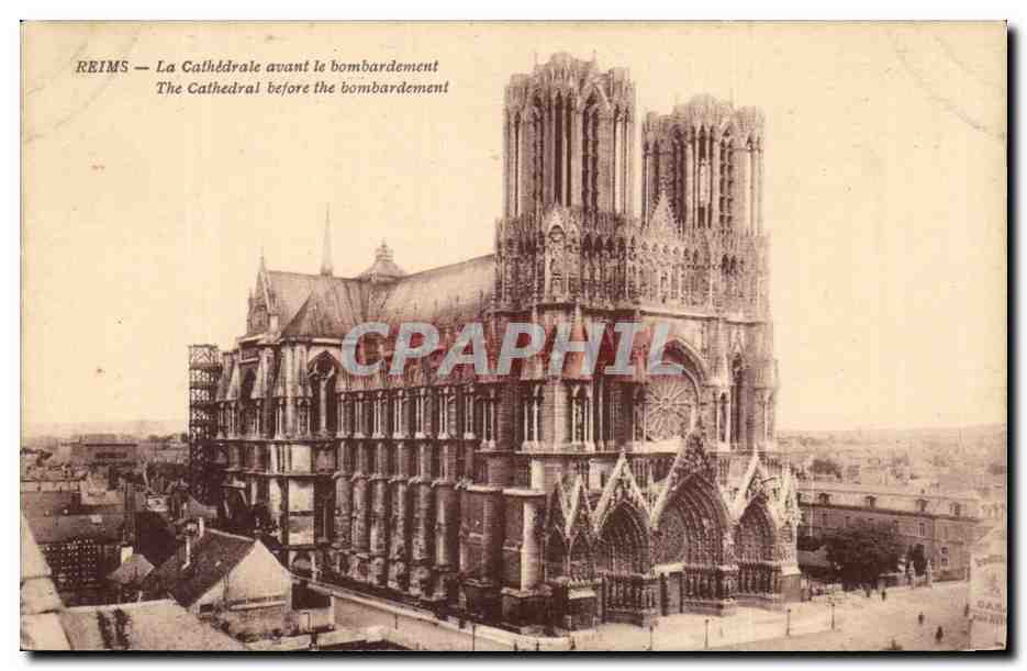 CPA Reims La Cathedrale Avant Le Bombardement 
