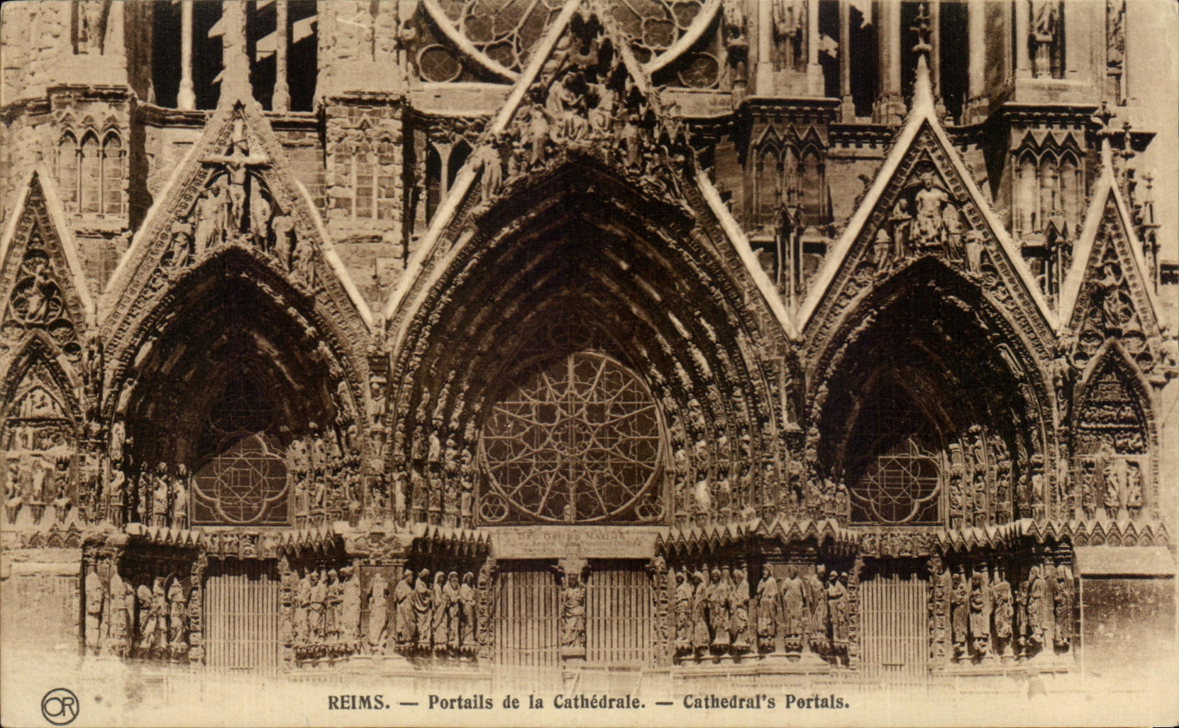CPA Reims Portails De La Cathdrale Cathedral's Portals