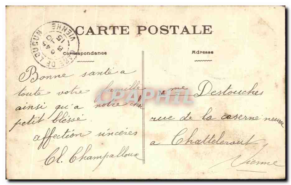 CPA Loudun Portail De l'Eglise St Hilaire Du Martray — Back