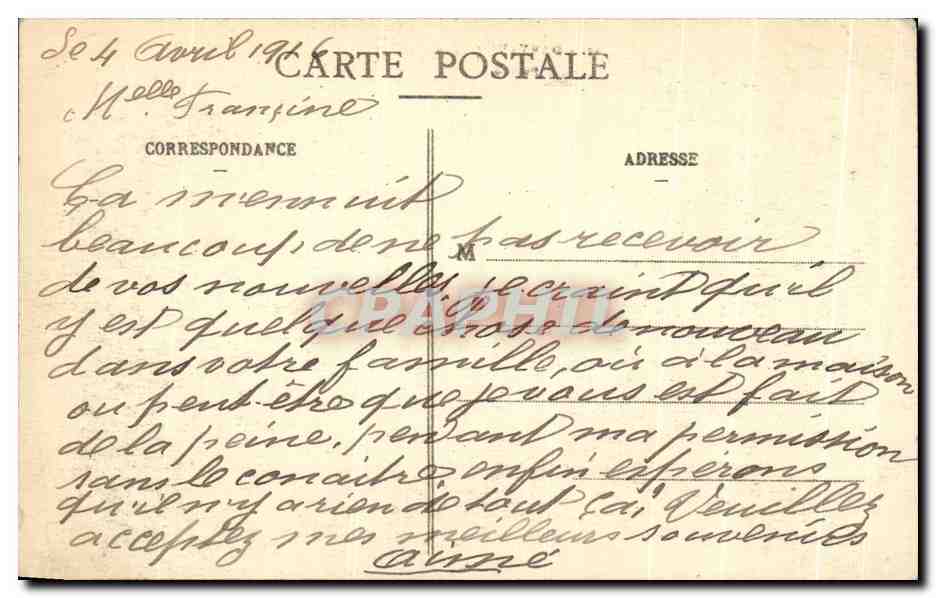 Damvant (Suisse) — Bureau des Douanes Suisses — éditeur inconnu, n° 13 — Verso