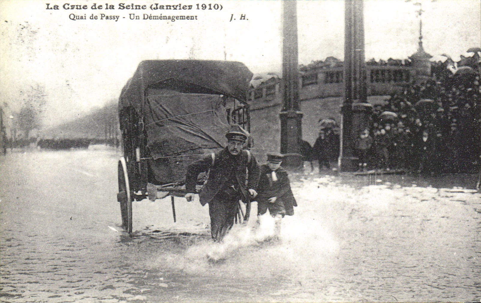 REPRO La Crue de la Seine Quai de Passy Un Demenagement 1910 Paris 
