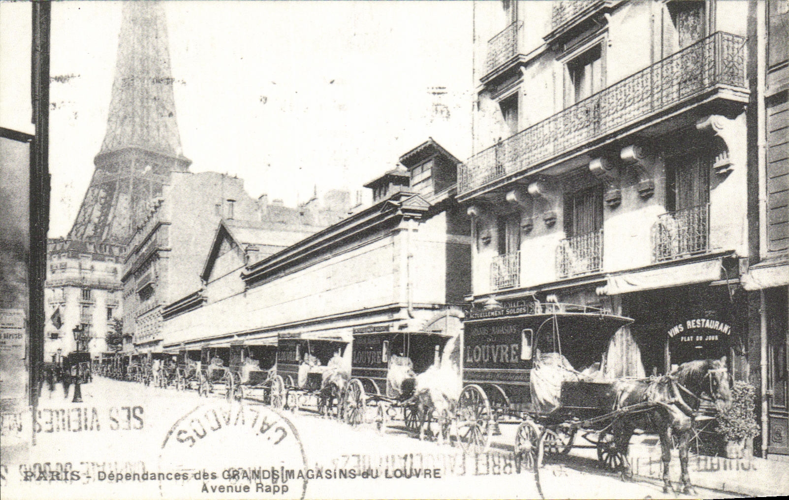 REPRO Paris Dependances des Grands Magasins Louvre Avenue Rapp Tour Eiffel Avenue RApp
