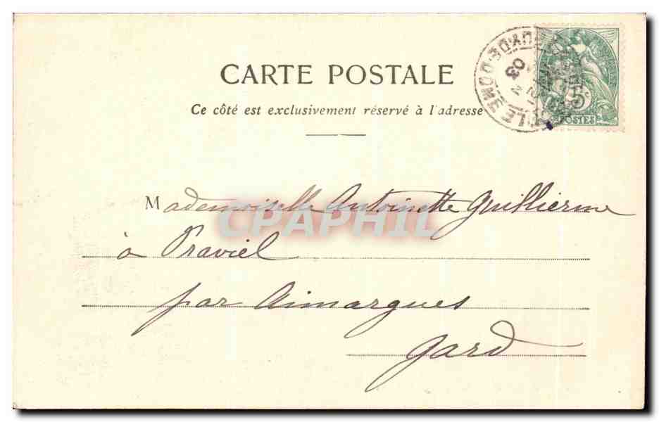 CPA Environs de Clermont Ferrand Femme Folklore Costume  — Verso