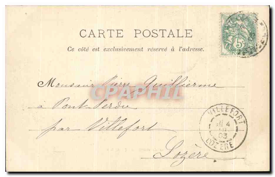 CPA Lavoir de Montagne Folklore Costume Auvergne Puy de Dome — Verso