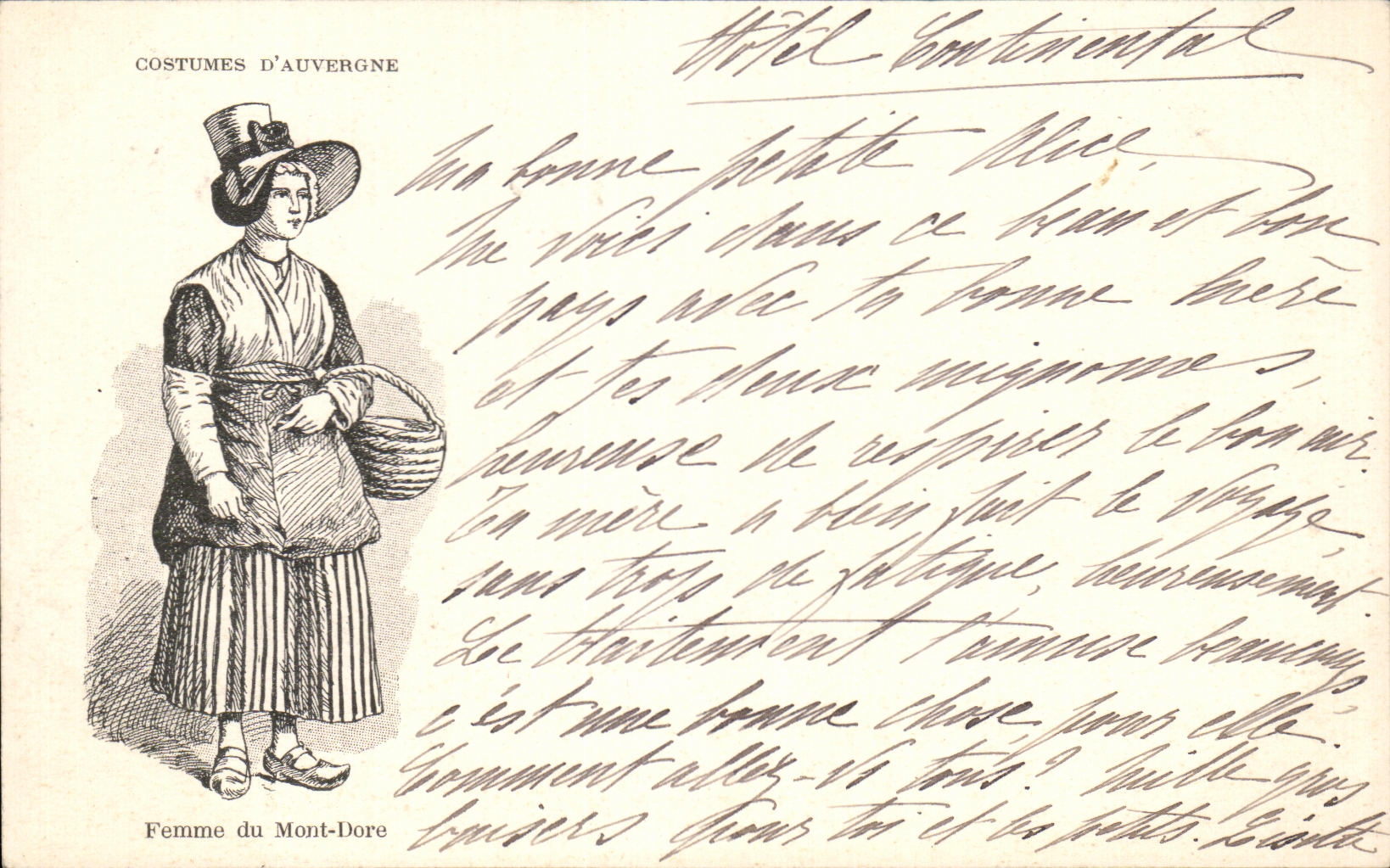 CPA Femme du Mont Dore Folklore Costume