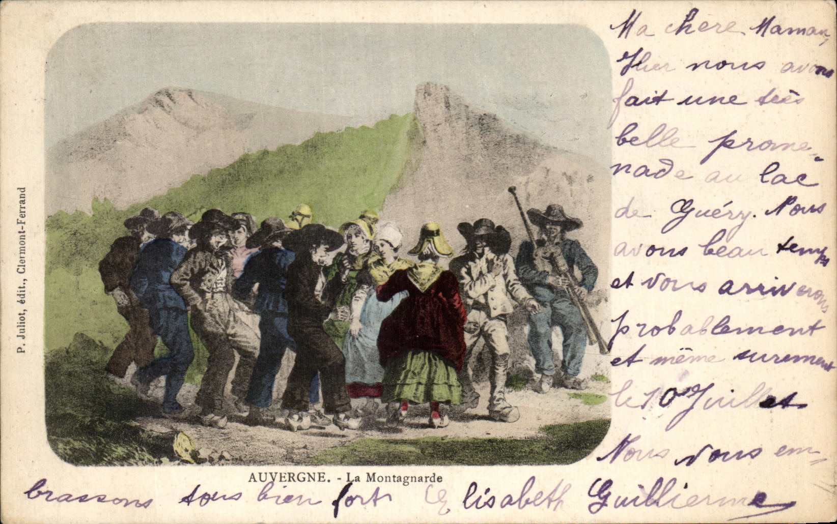 Auvergne - La Montagnarde — P. Juliot, édit., Clermont-Ferrand, n° de série non visible