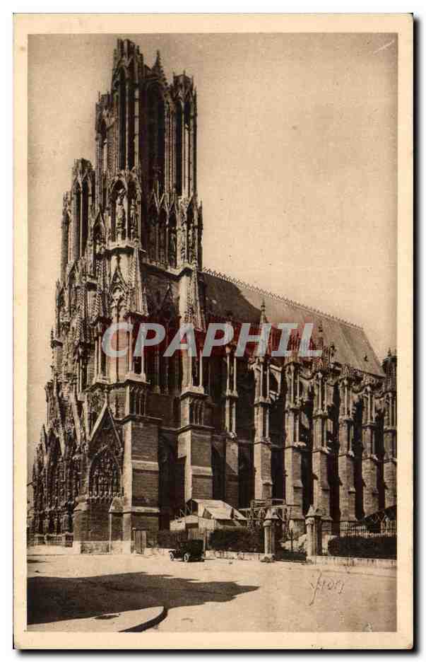 CPA Reims La Cathedrale Facade Sud Ouest