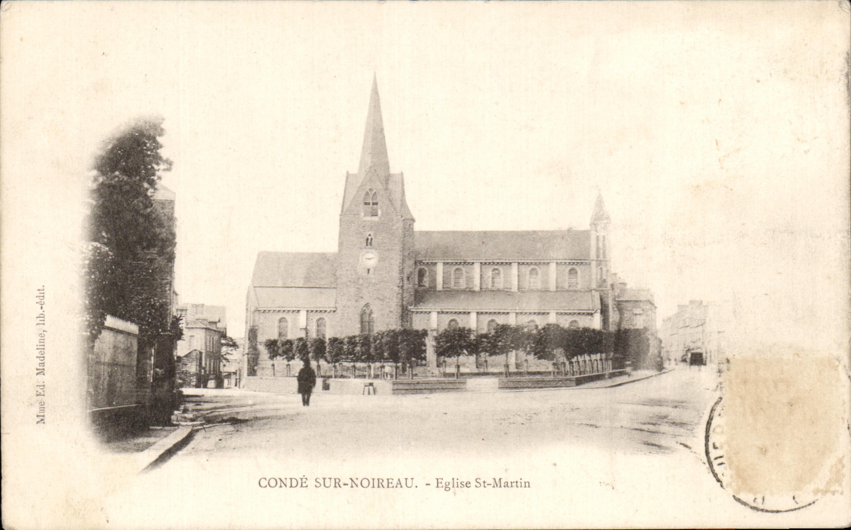 Condé-sur-Noireau — Église Saint-Martin — Mme Ed. Madeline, lith.édit.