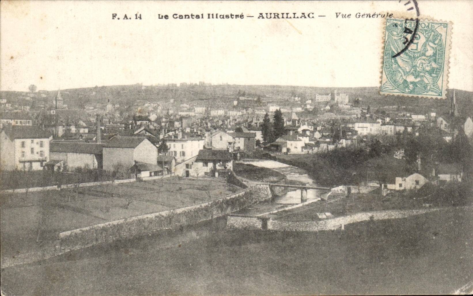 CPA Le Cantal Illustre Aurillac Vue Generale