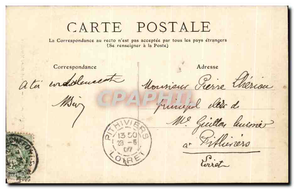 CPA Rochefort Sur Mer La Prefecture Maritime — Back