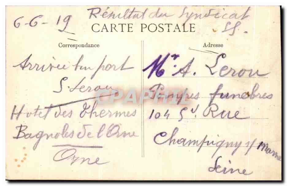 CPA Tesse La Madeleine Auenue Du Chateau Goupil — Verso