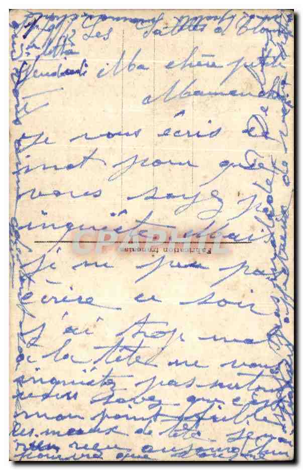 CPA Fantaisie Enfant Garcon A Mon Papa Cheri  — Verso