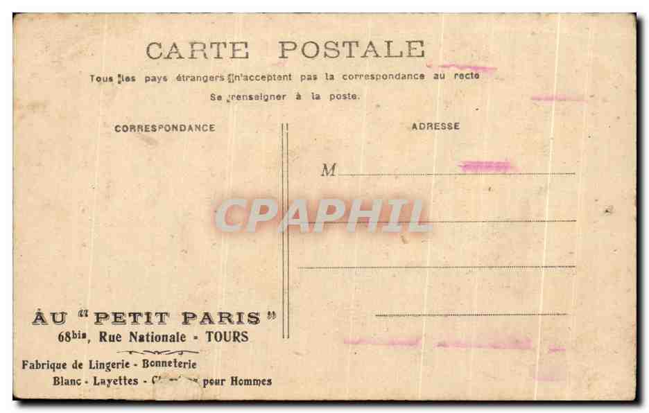 CPA Fantaisie Enfants Elle est toule blonde et mignonne Costume — Verso