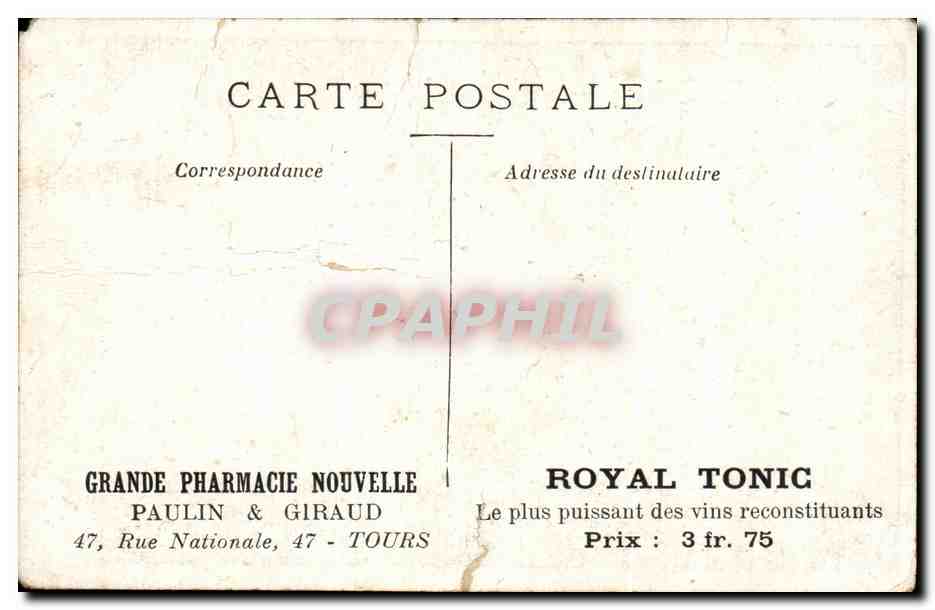 CPA Le Petit Poucet L'Ogre saisit un des pauvres enfants Perrault — Verso