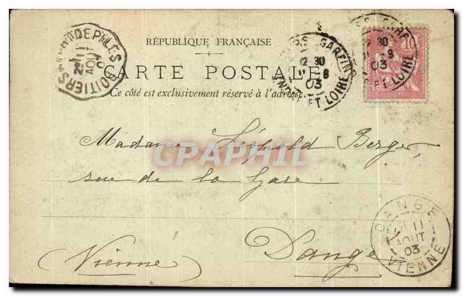 CPA Famille Peres Chabot Jumeaux Twins  — Rückseite